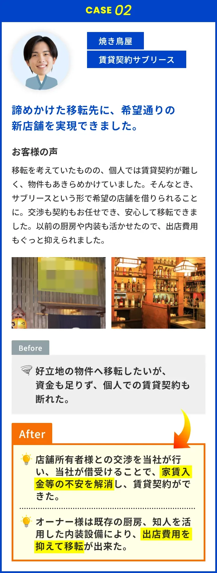 焼き鳥屋賃貸契約サブリース